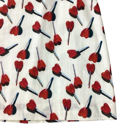 RACHEL ANTONOFF Size 6 Gwen Dress Lollipop Spaghetti Strap Mini Red Hearts - Picture 7 of 12